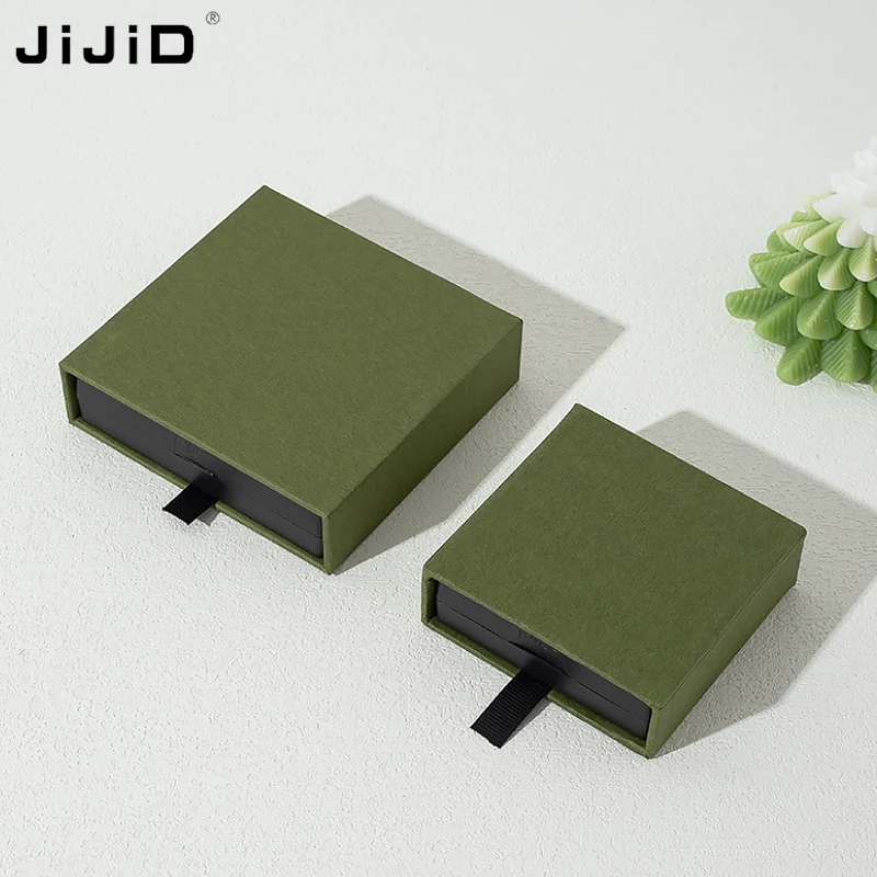 

JiJiD Custom Logo Drawer Sliding Ring Earring Necklace Jewellery Package Paper Cardboard Pe Film Gift Packaging Jewelry Boxes
