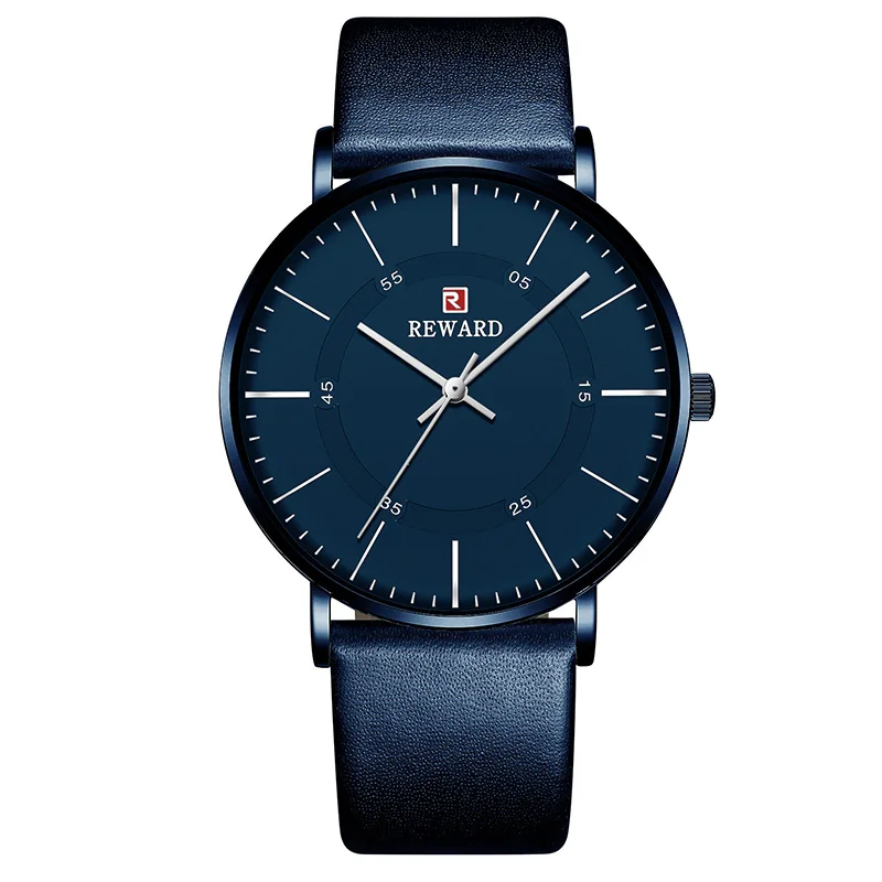

Reward Custom Logo Luxury minimalist ultra slim watches for man China factory wholesale simple style design male wristwatch