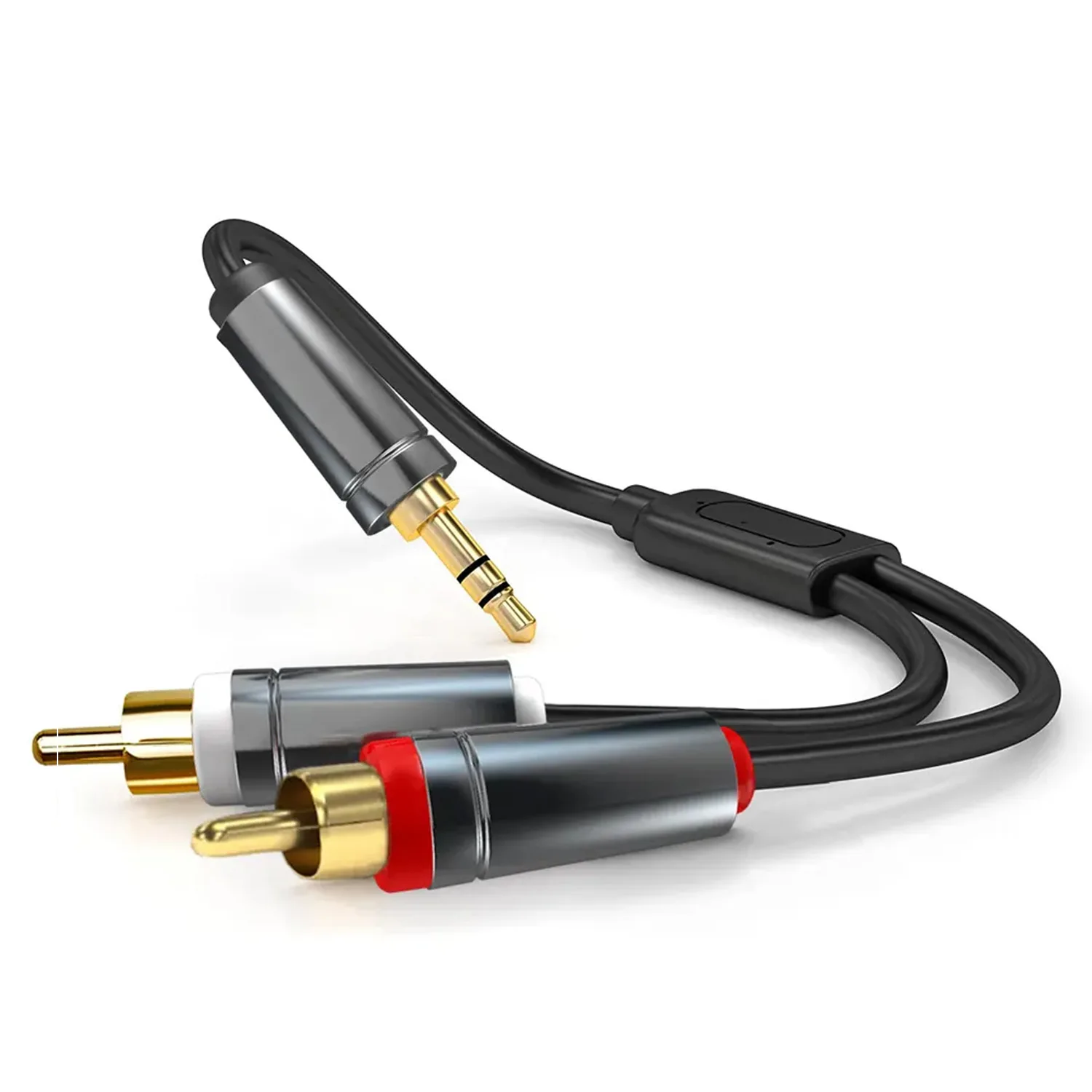

Aux 2RCA to 3.5mm HIFI Y Audio Car Speaker Cabo Male to Male 3.5 mm to 2 RCA Kabel AV Cable