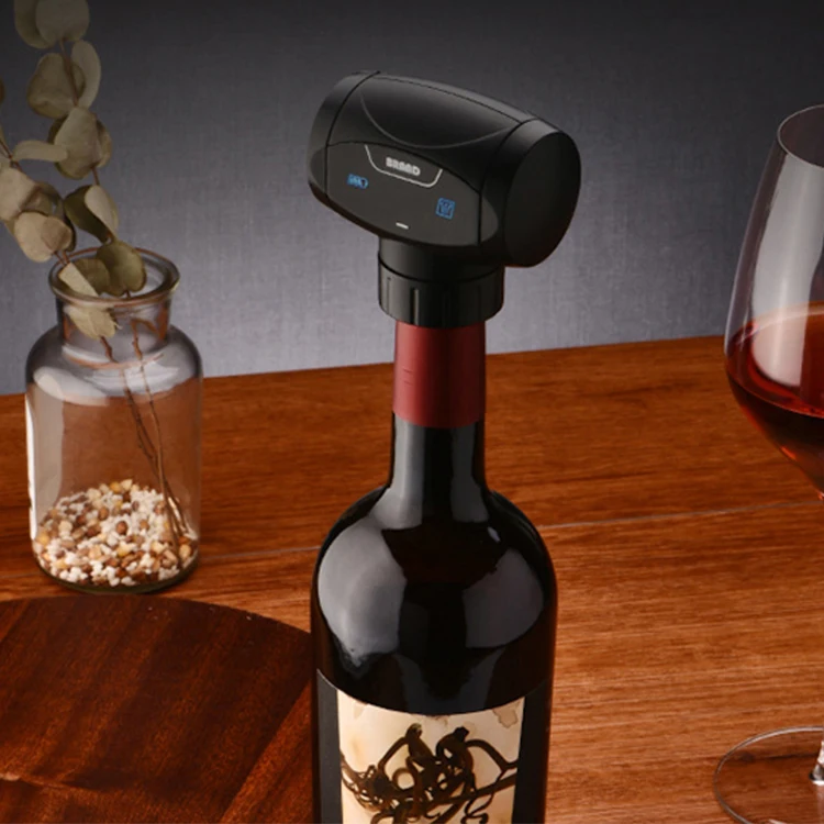 

Smart automatic electric wine stopper and wine cork stopper with led, Black