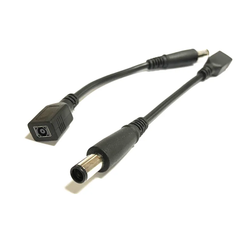 

DC Power Charge Converter Adapter Cable 7.4*5.0 Female to 4.5*3.0 Male For HP Dell book Conversion Connector Black 20cm