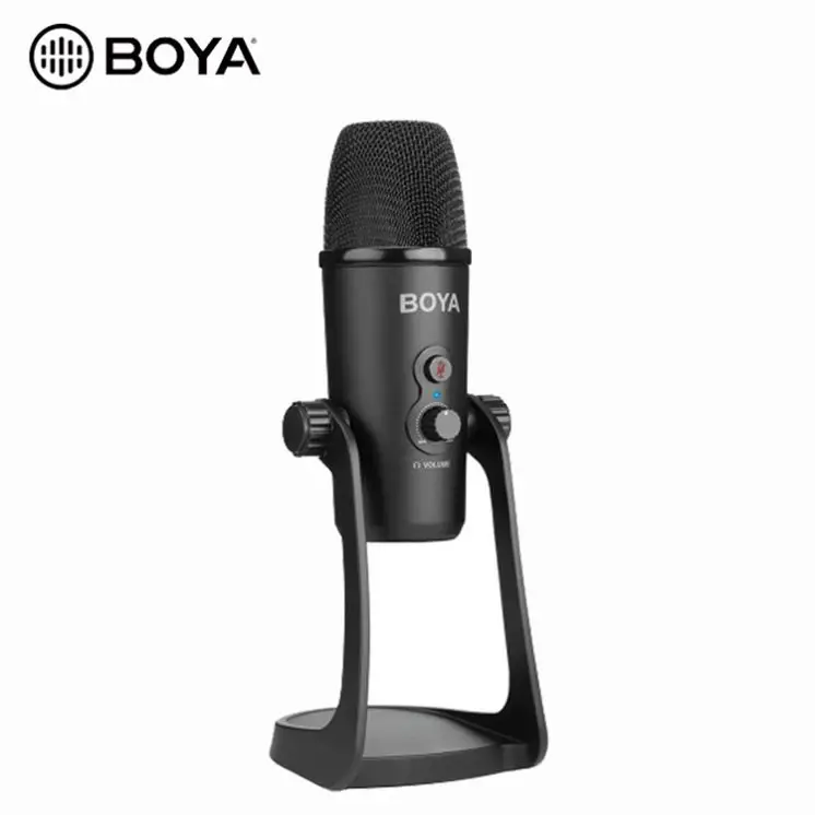 

USB Condenser MIC for YouTube livestream Conferen Recording Desktop microphone, Black