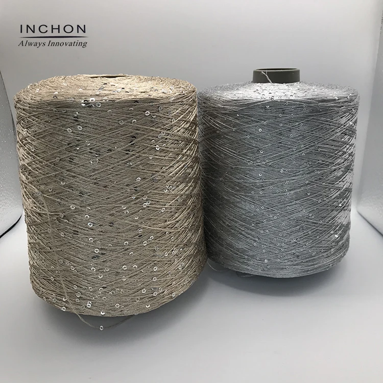 3mm 6mm cotton sequin yarn