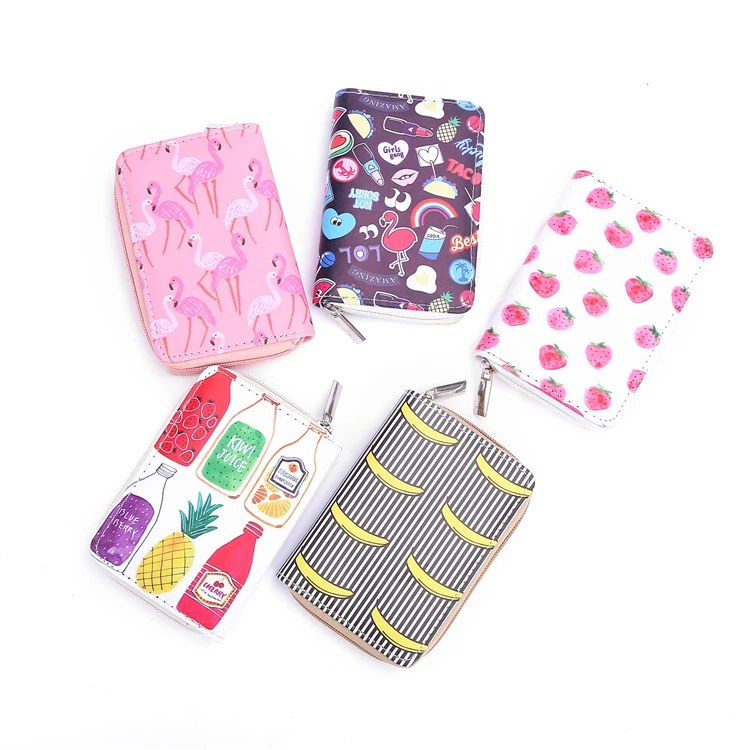 

Factory Custom Fashion Girls Mini Clutch Purse Beautiful Pattern PU Zipper Wallet for Kids, Customized