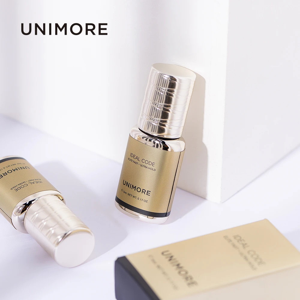 

Unimore black liner super strong professional glue for eyelash adhesive glue 5ml brush on mini eyelash glue wholesale vegan