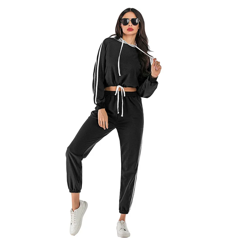 

customized women's suits office sweatsuit sets women boohoo tracksuit with high quality, 3 colors