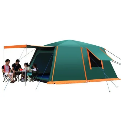 

3-4 Person Quick Automatic Opening Double Layer Tent Outdoor One Bedroom & One Living Room Camping Equipment pop up tent
