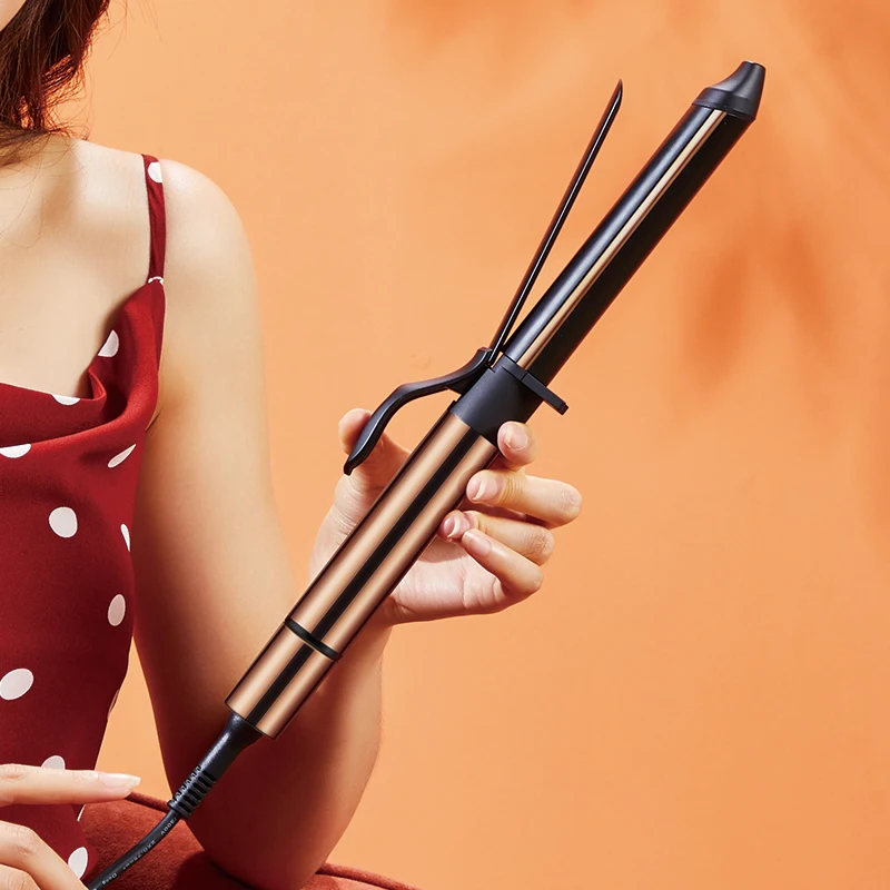 

Mini Hair Curling Iron Barrel Curler Bullet Handle Wand Silver Portable for Travel Tourmaline with Design 32 Mm LCD Rotary, Any color is available