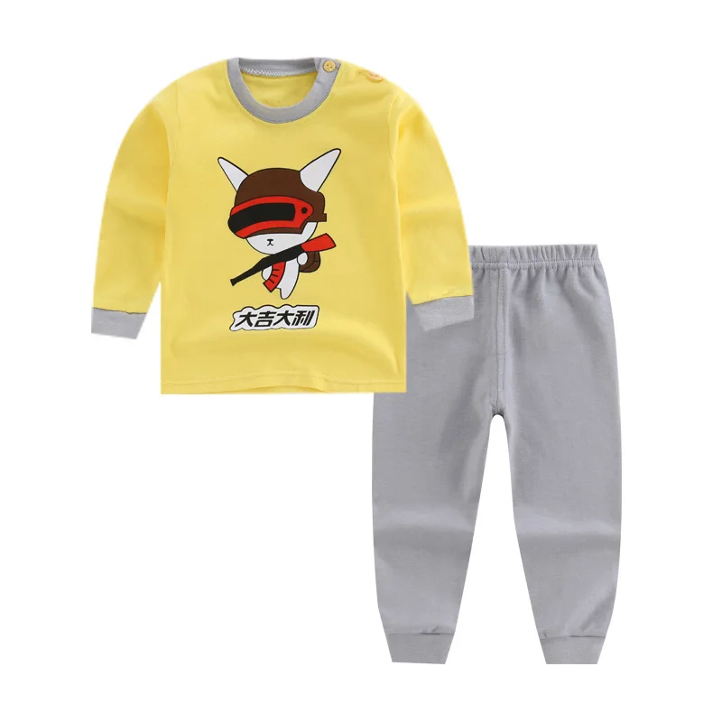 Best Selling Various New Kids Pyjamas 100% Cotton Round Neck Pajamas