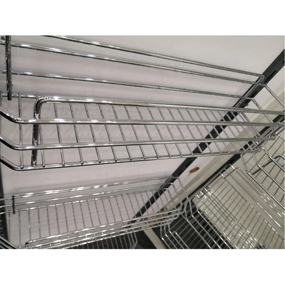 
In kitchen cabinet storage drawer pull out pullout metal pantry cupboard tall larder tandem unit wire basket shelf organizer 