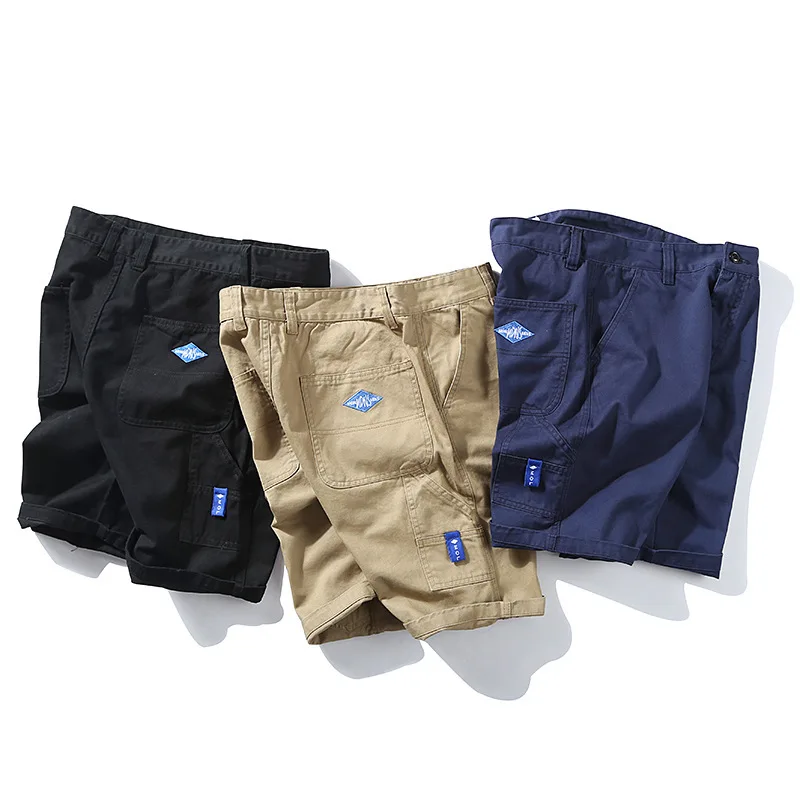 

Summer Cargo Pants Men's Ins Overalls Casual Loose Straight Thin Cargo Shorts
