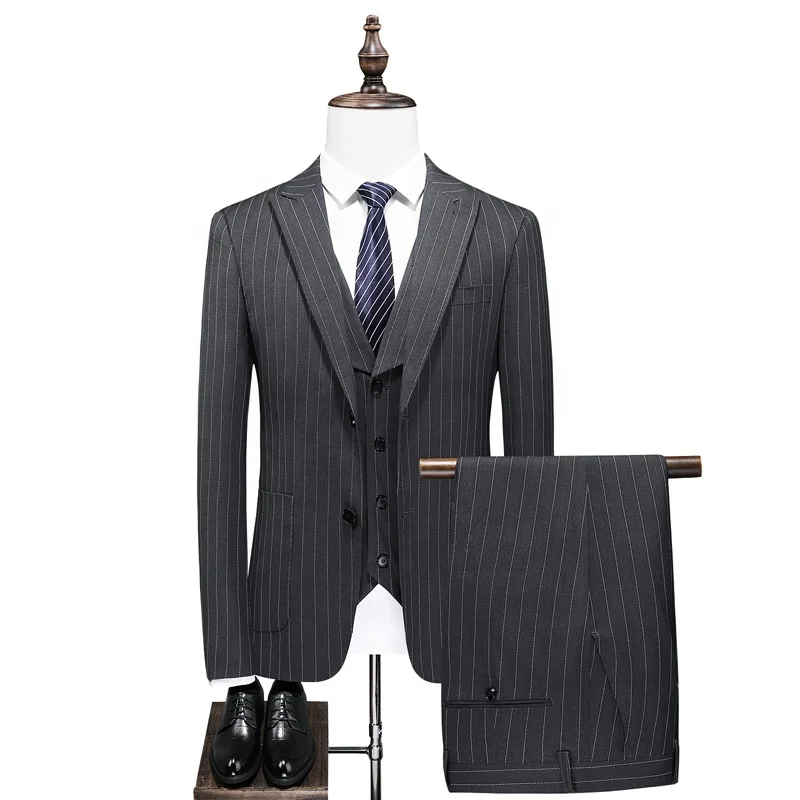 

High Quality Custom Smart Casual Fashion Business Suits Slim Fit Men Business Formal Men Suits 3 Pieces Wedding