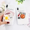 LOVEBAY New Funny Relief Pattern Phone Case for iPhone XR IMD Cute 3D Pizza Eggs Accessories Mobile Cell Phone Case