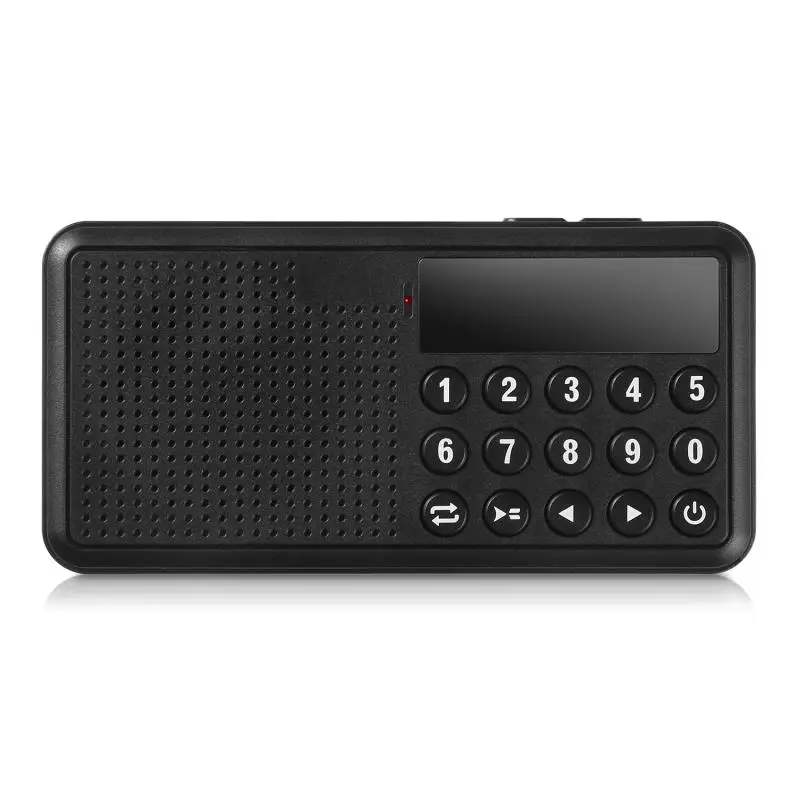 

T5 Portable Mini MP3 Music Player OEM with solar panel audio New MP3 player, Black