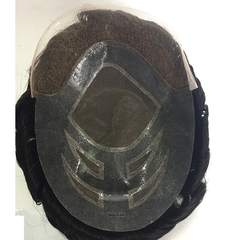 

YL Natural Men hair piece Remy Hair swiss lace base human hair