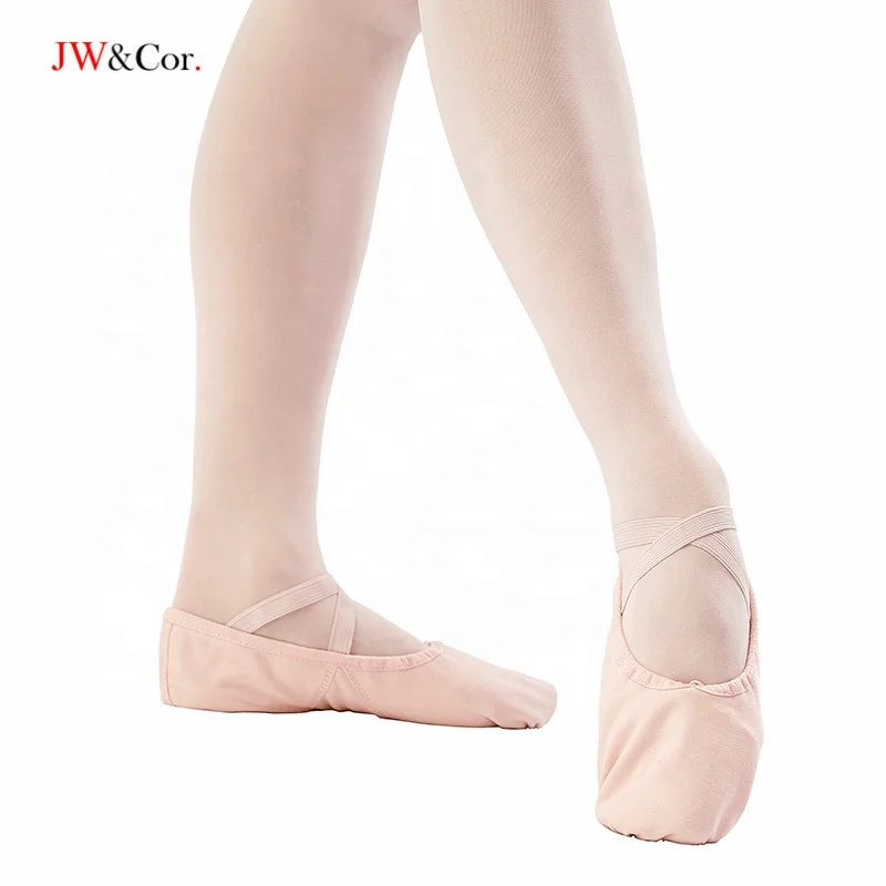 
JW OEM & ODM girls kids soft dance custom ballet shoes 