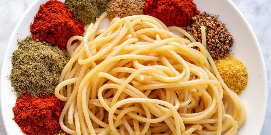 Pasta dishes before and after spice upgrades