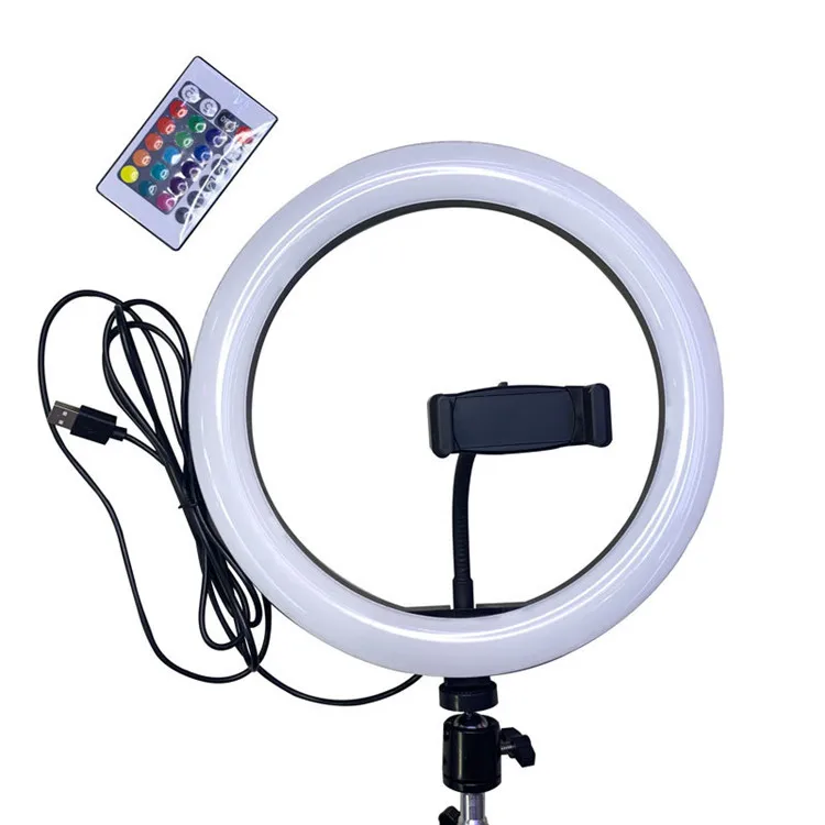 

rgb adjustable remote control live broadcast colorful lights selfie ring light