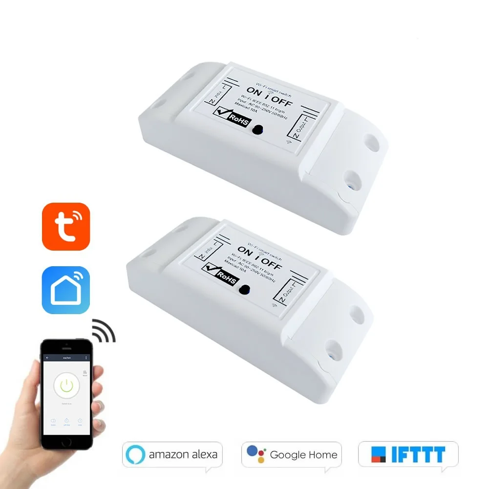 
Tuya Smart Life 10A Remote Control Wifi Circuit Breaker Smart Switch overload ,short circuit protection for Smart home google 