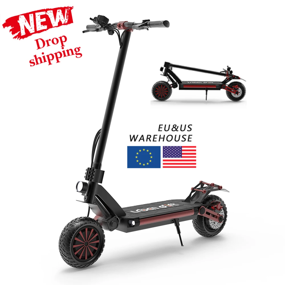 

US Warehouse similar toT10-DDM Powerful 1600w dual motor electric scooter Long Range 60-65km 10 inch fat tire lithium battery
