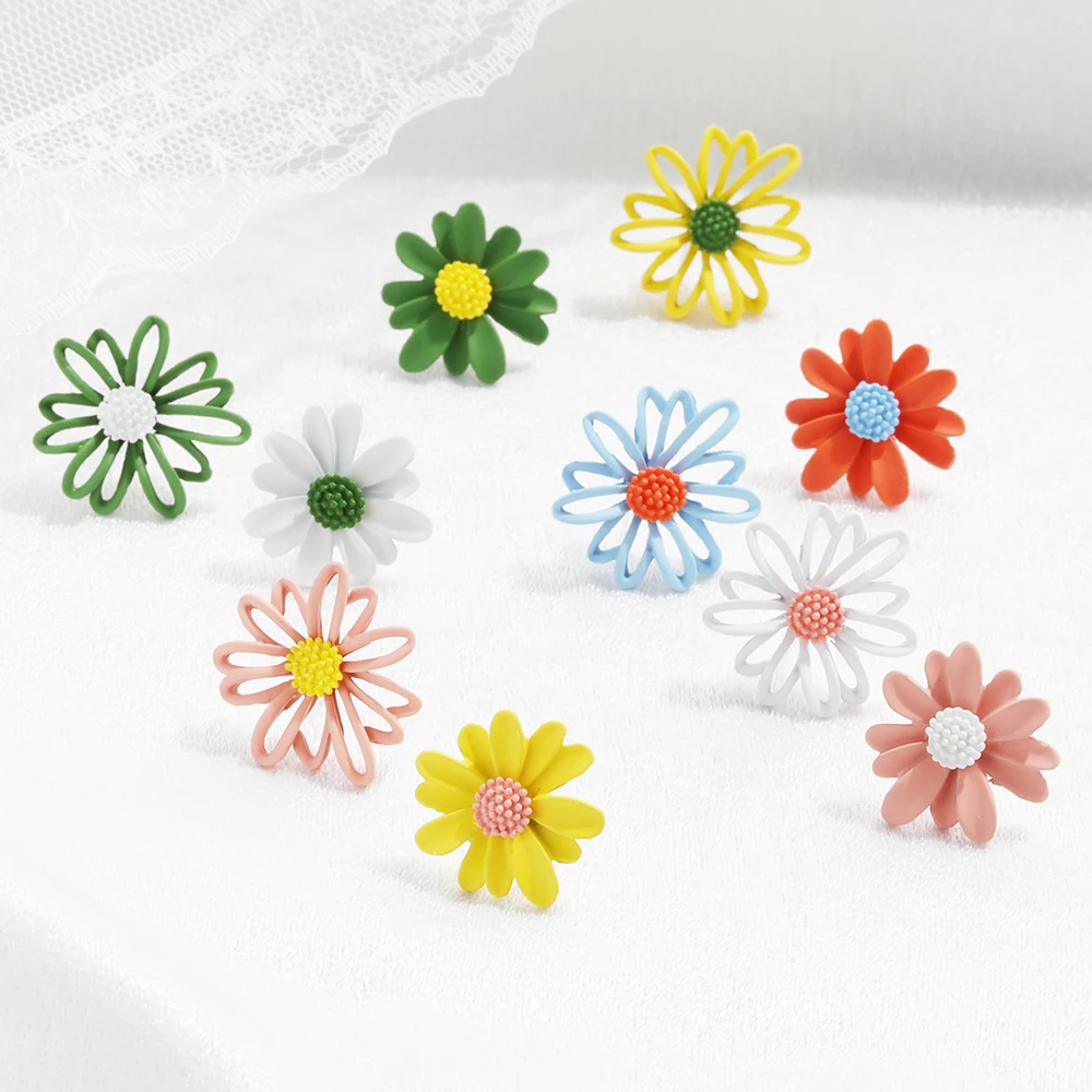 

Wholesale Metal Flowers Custom Shape Stud Pendant Dangle Alloy Jewelry Sets Earrings For Women
