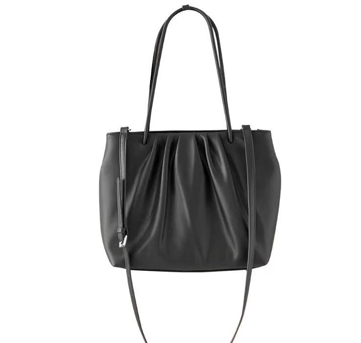 

Autumn/winter New Pleated Bucket Bag Style Retro One-shoulder Cloud Bag Large Capacity All-in-one Tote Bag Under The Arm YGC-375