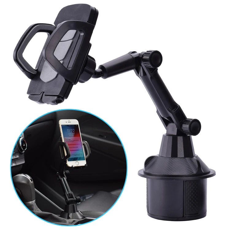 

2020 car accessories adjustable flexible extendable 360 degree rotation car cup holder cell phone mount, Black/gray/red/yellow/blue