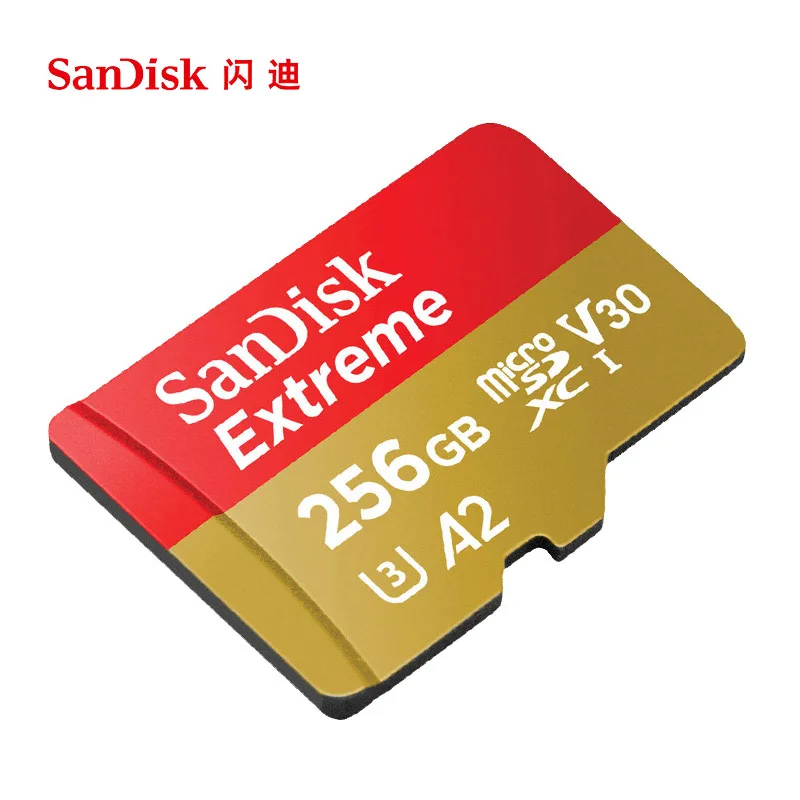 

Original SanDisk A2 Extreme 256gb memory card 128GB U3 64GB Micro memory sd Card up to 190mb/s V30 C10 flash TF Card With 4K HD