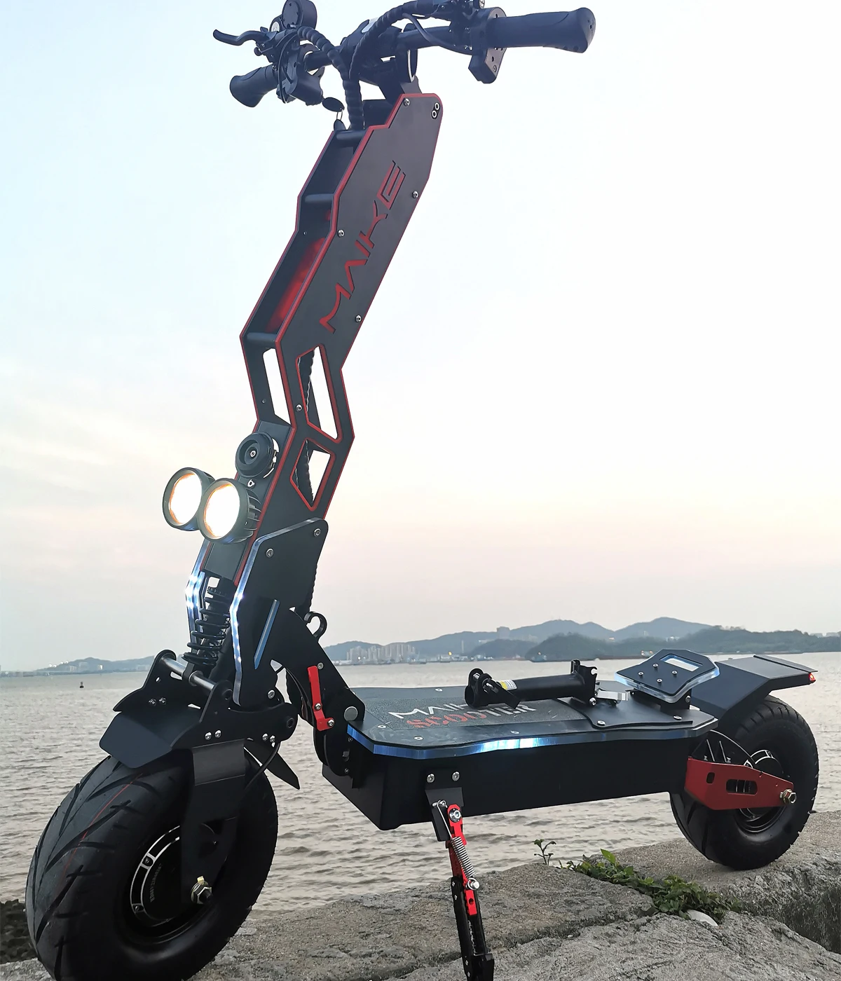 

Maike MKS black Friday fat tire 60V 20ah dual lang range offroad 13 inch foldable electric scooter motorcycle for adult