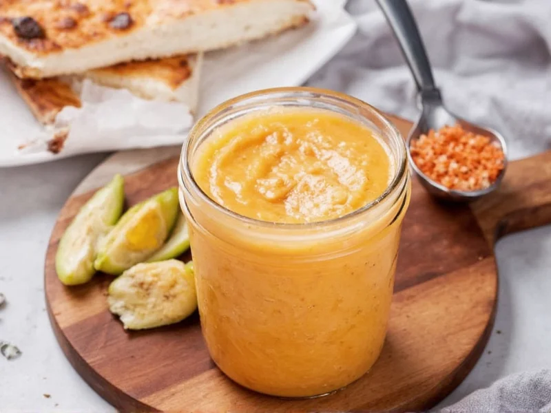 Homemade spicy mayo in mason jar with ingredients