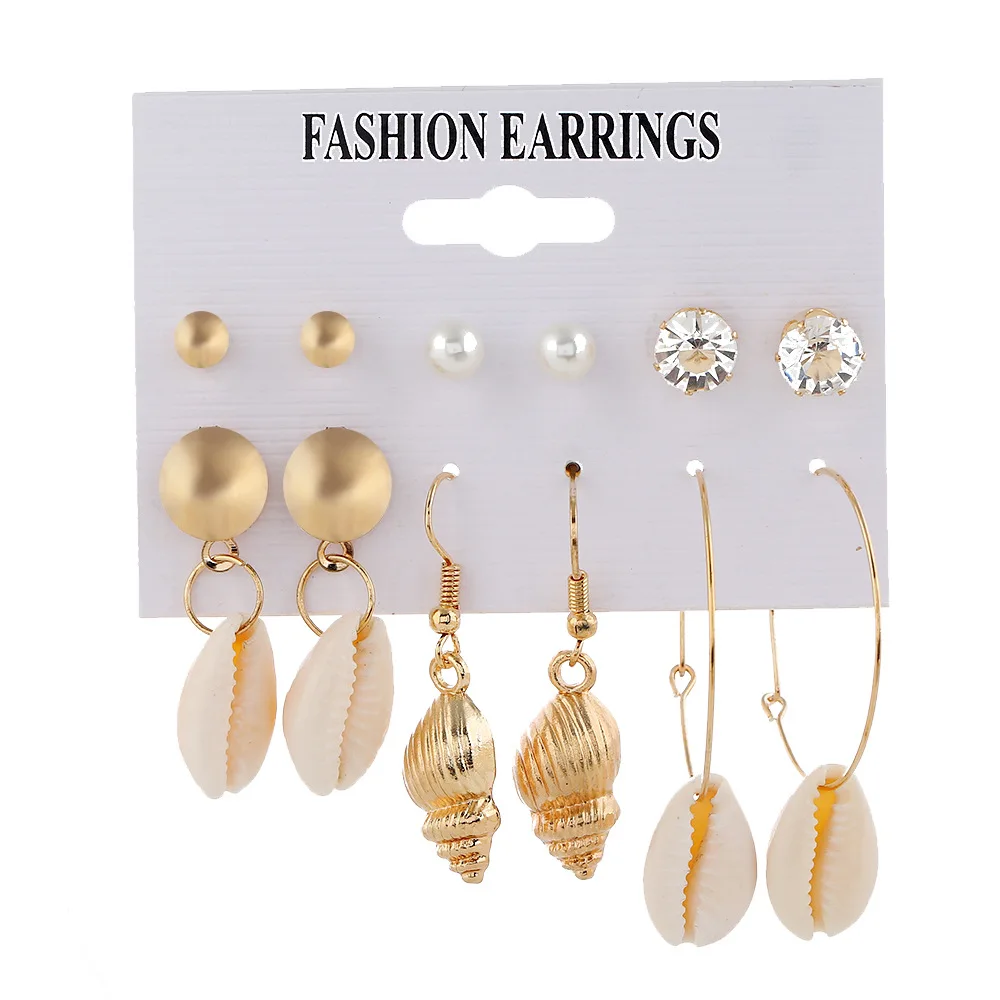 

Round Sector Shaped Natural Shell Earrings For Women Jewelry Earrings Jewelry for Women Girls, As pic show