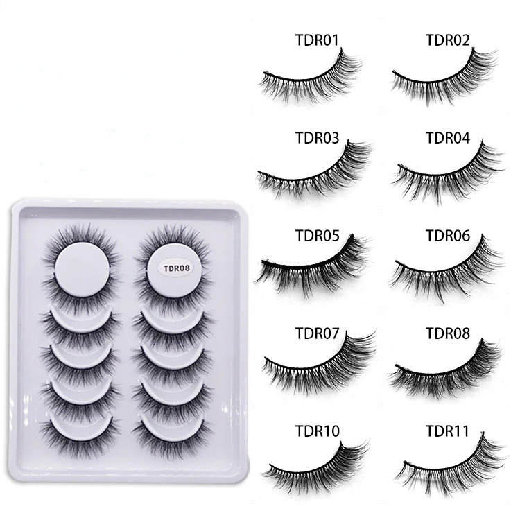 

New Design Custom Eyelash Packing Set 3d False Eye Lashes Wholesale Eyelashes, Black