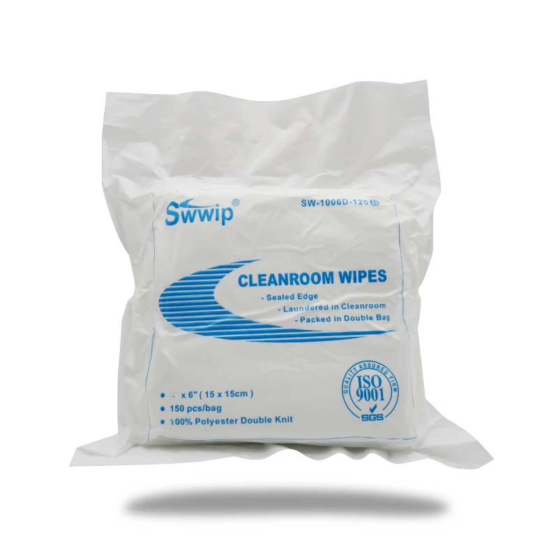 

150pcs 6x6" high tech industrial dust remove electronic screen cleaning cleanroom wipes for laboratory, White