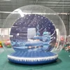 4m Direct factory advertising large human size inflatable plastic snow globe with background for sale