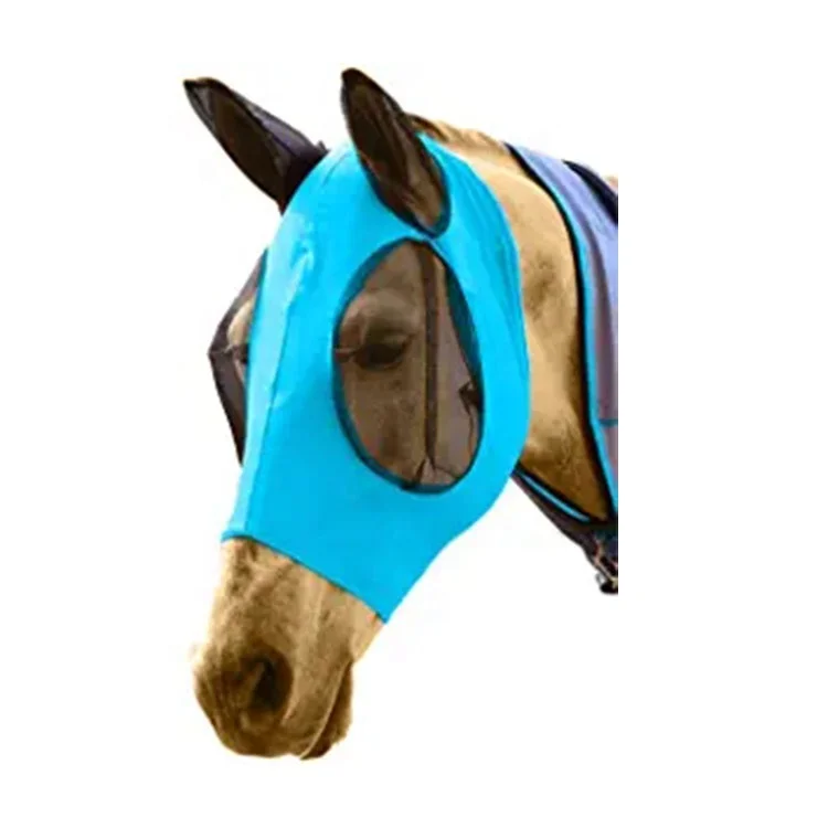 

high quality breathtable mesh horse fly mask, Customized