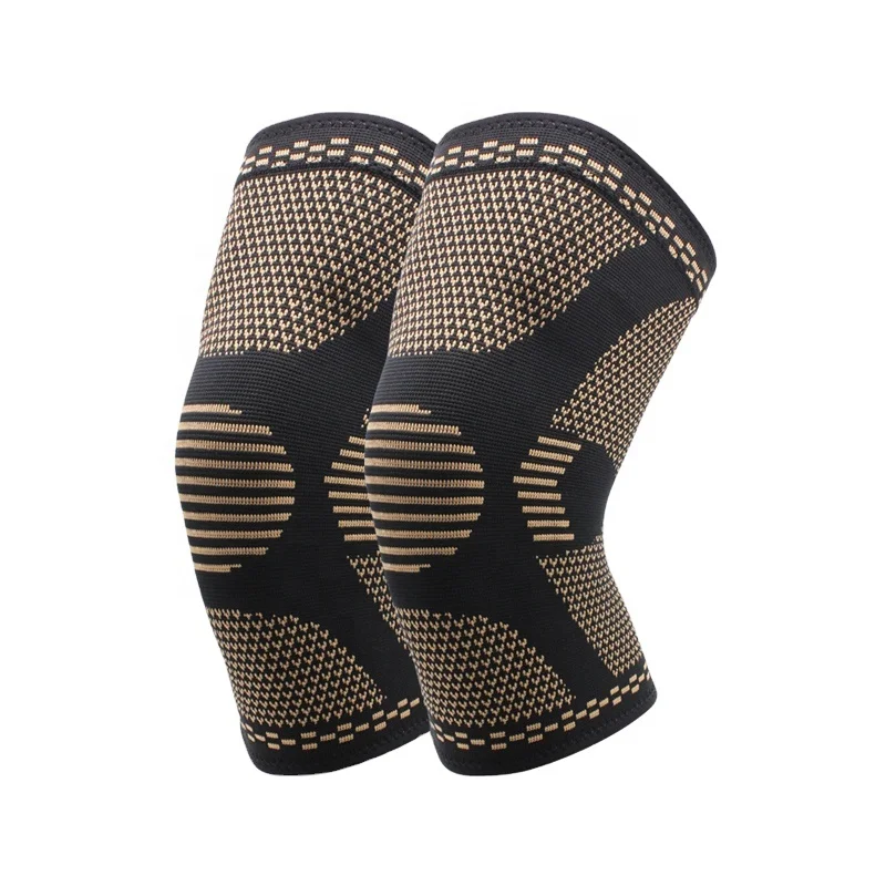 

Accelerate Blood Circulation, Fitness, Applicable,Protect The Knee Joint,Knee Support Braces Elastic,Knee Pads, Black gold
