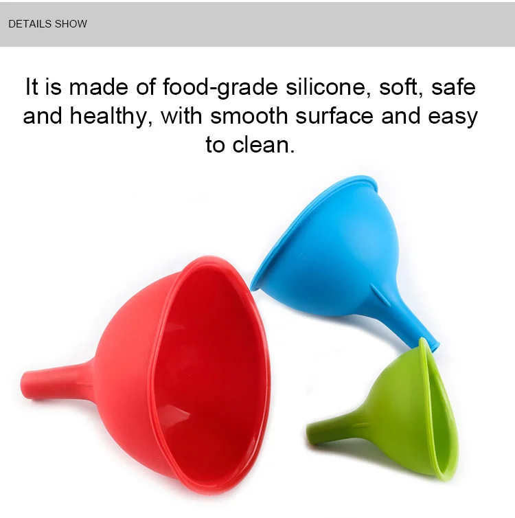 Amazon Top Seller Wholesale New Trending Popular Products   Kitchen Funnel Silicone Liquid Funnel Kitchenware