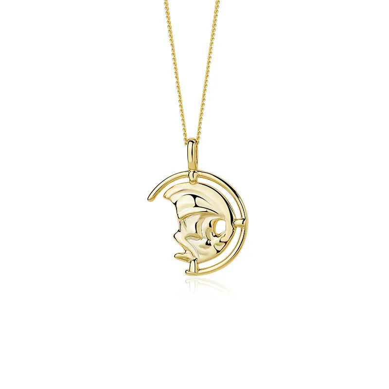 

VIANRLA 925 Sterling Silver Chunky Semicircle Pendant Minimalist Necklace For Women Jewelry Wholesale Free Laser Logo
