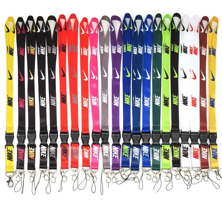 

100% Real Factory Custom Promotion Wholesale Polyester And Wap lanyard Keychain N ike Strap Key Chain Bulk In Stock