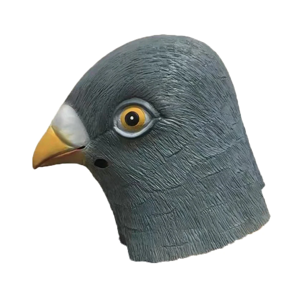
Molezu OEM Factory Eco-friendly Natural Latex Christmas Pigeon Full Head Mask Halloween Animal Bird Party Masks 