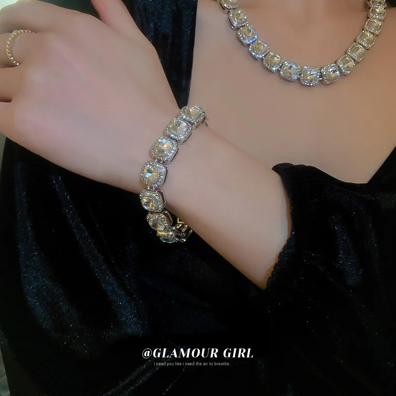 

fashion quality delicate diamond tennis necklace jewelry