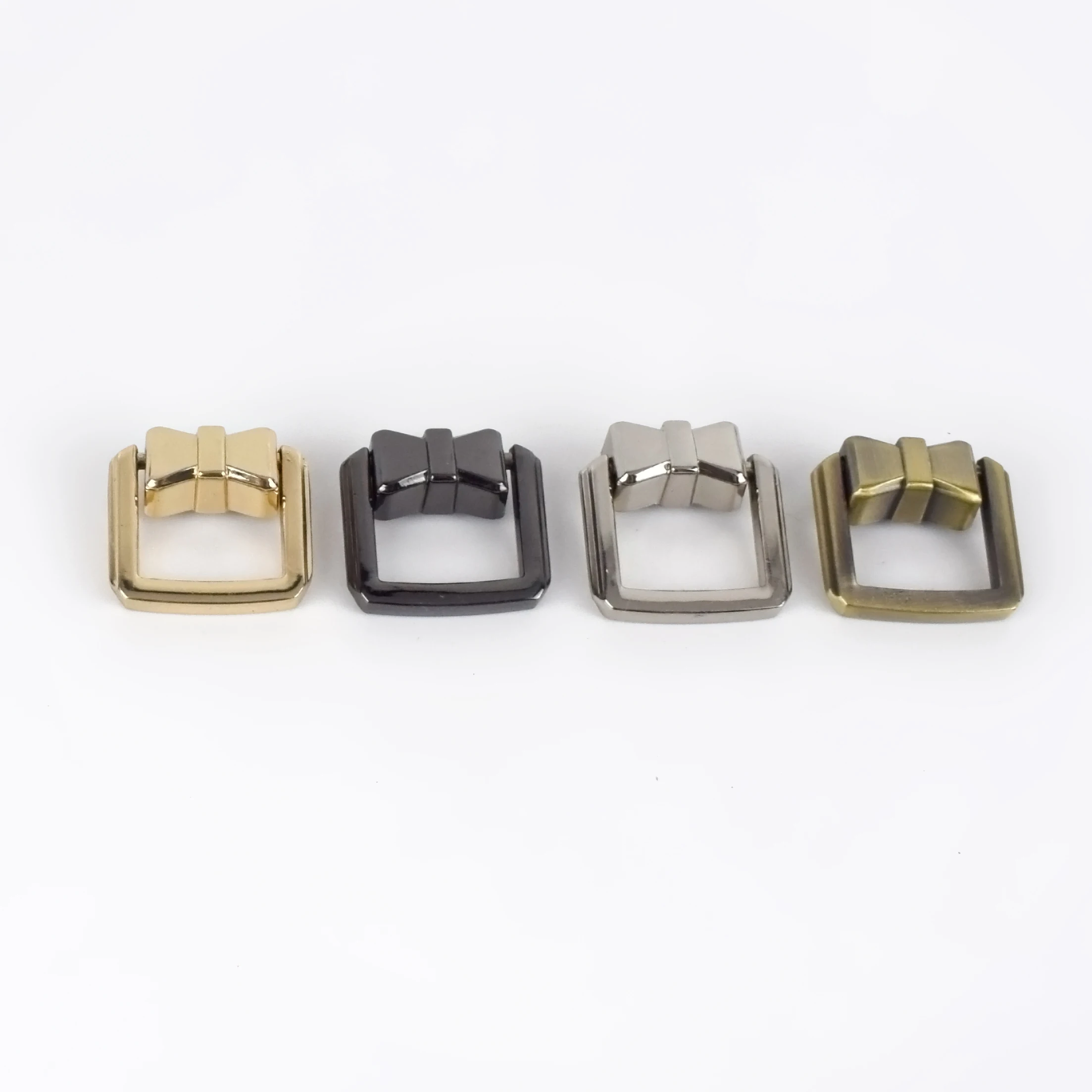 

Meetee BF435 Luggage Hardware Accessories I-shaped Bag Hanging Bow Tie Hook Decorative Bag D Square Ring Buckle, Gold/silver/gun black/bronze