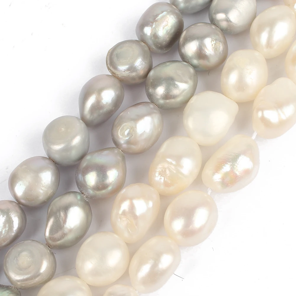 

Wholesale 8-9mm White/Gray Irregular Pearl Loose Beads for Jewelry DIY Making