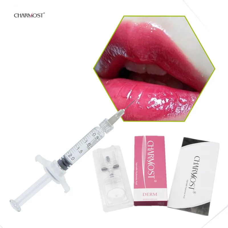 

ISO CE approved long lasting 1ml CHARMOST lip fullness dermal filler used with injector pen