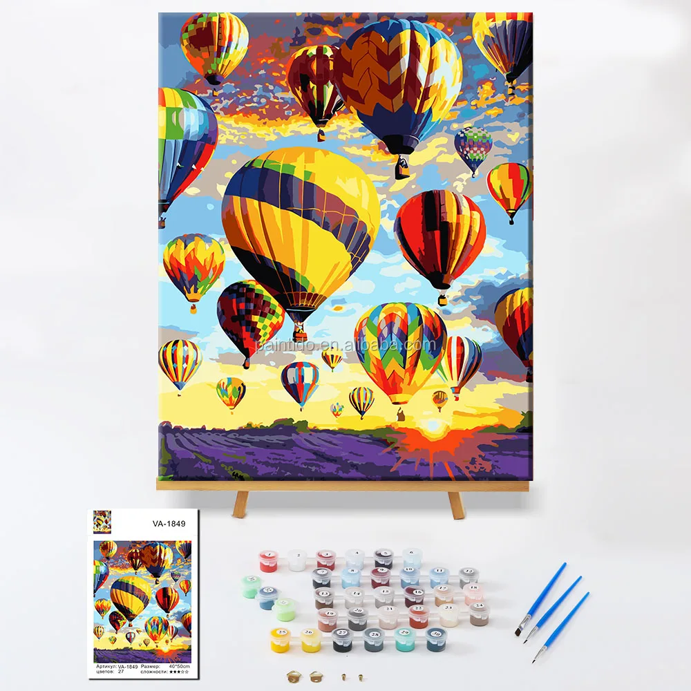 

Hot Air Balloon Drawings Hand-made Art Painting To Send Friends Wall Decorations