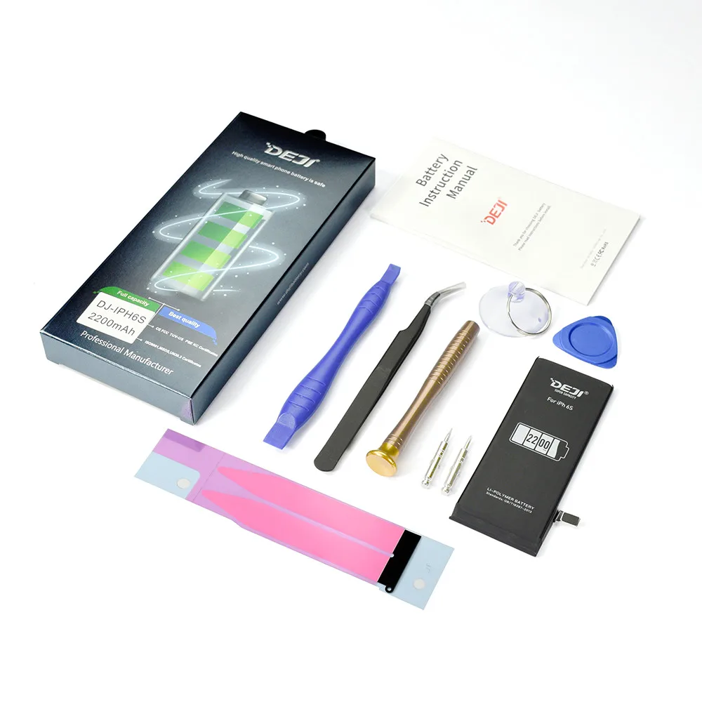 DEJI higher capacity 2200mAh new battery for iphone 6s mobile phone battery