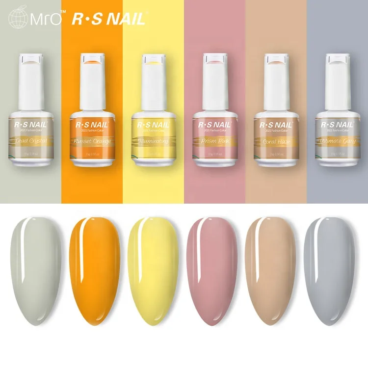 

RS Nail Free Sample Fashion Color 3 Step Gel Nail Polish Soak Off UV / LED Three Step Gel Set