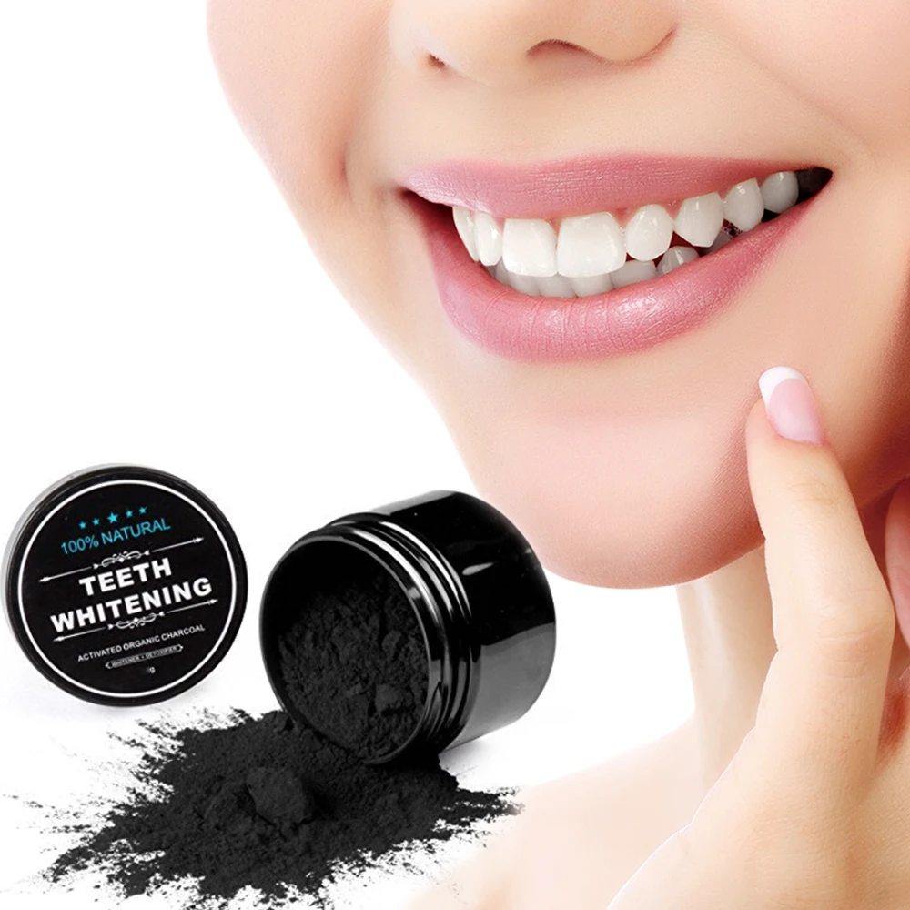 

Hot Selling Bamboo Charcoal Tooth Whitening Powder Pack Charcoal Teeth Whitening Powder For Dental Bleach, Black