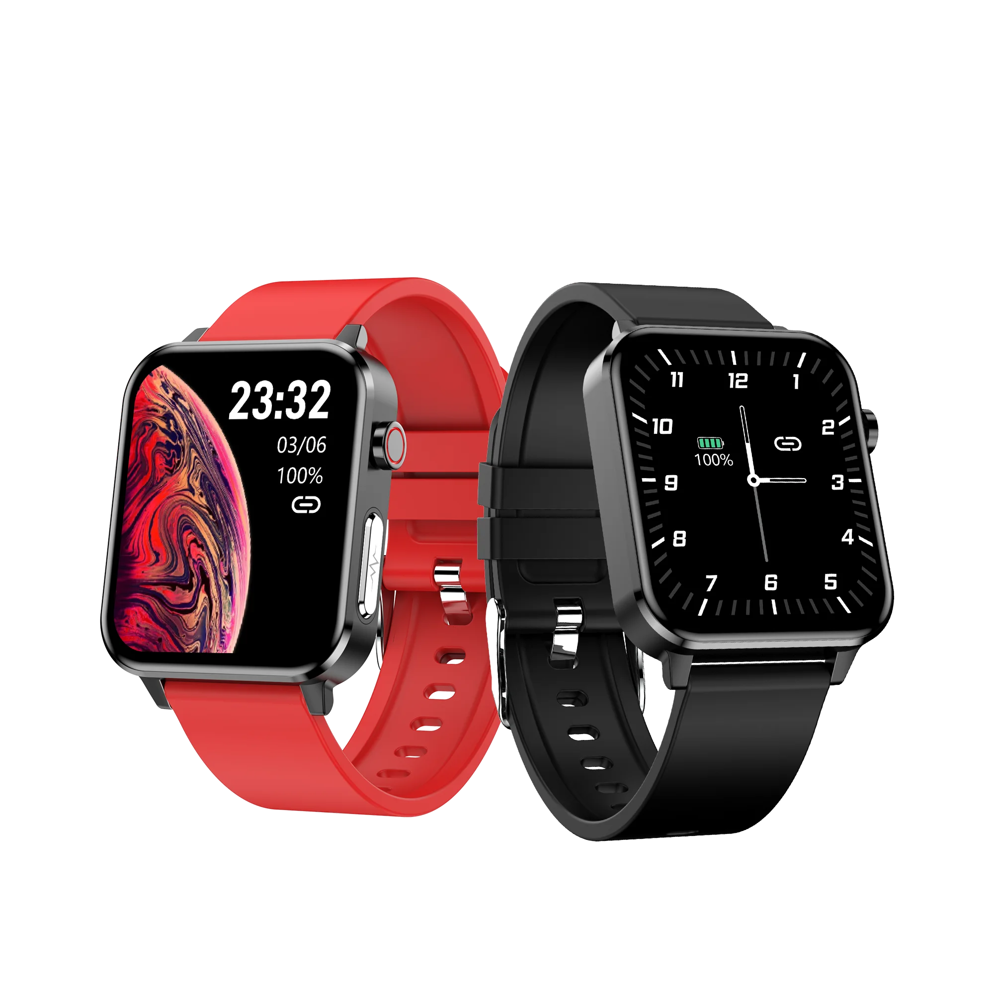 

E86 AI Medical Diagnosis Smartwatch Watch Blood Oxygen Body Temperature IP68 Waterproof Low Power TPU Strap Watch