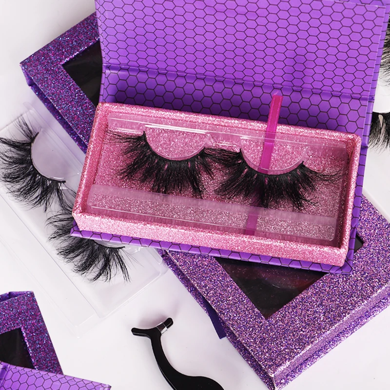 

lashes 3d wholesale vendor bulk eyelashes with packaging box 25mm mink eyelashes wholesale high quality, Natural color